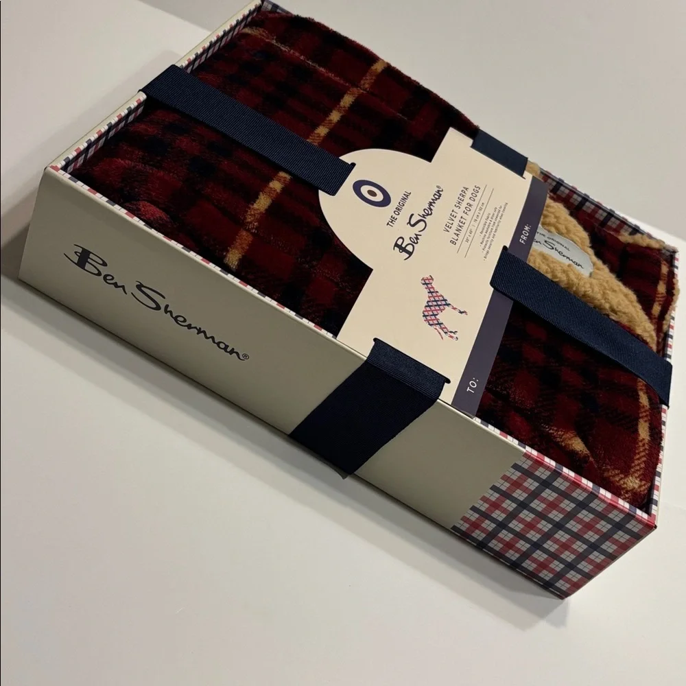 Ben Sherman Velvet Sherpa Banket for Dogs